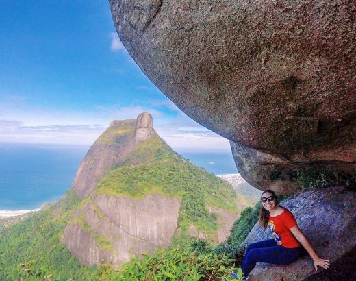 Visual lindíssimo do Rio de Janeiro na trilha da Pedra Bonita