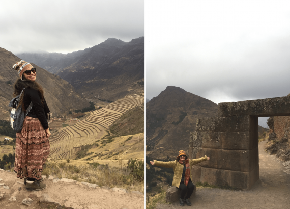 Antigo Sistema Aqueduto Ollantaytambo Peru Imagem de Stock